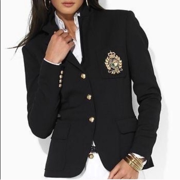 Lauren Ralph Lauren Jackets & Blazers - Lauren Ralph Lauren embroidered navy blazer